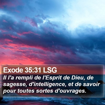 Exode 35:31 LSG Bible Verse Image