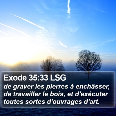 Exode 35:33 LSG Bible Verse Image