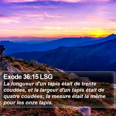 Exode 36:15 LSG Bible Verse Image
