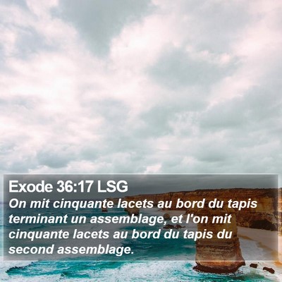 Exode 36:17 LSG Bible Verse Image