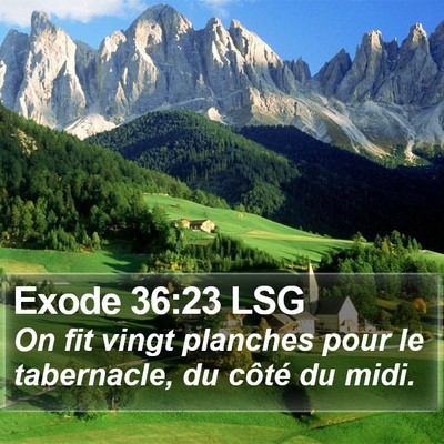 Exode 36:23 LSG Bible Verse Image