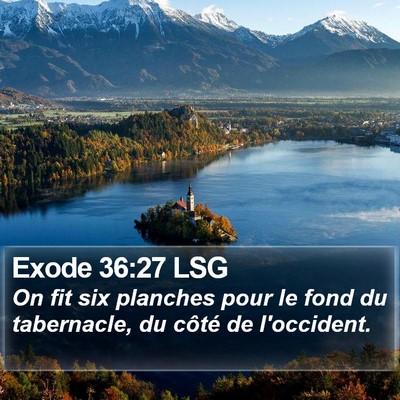 Exode 36:27 LSG Bible Verse Image