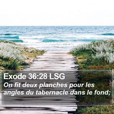 Exode 36:28 LSG Bible Verse Image