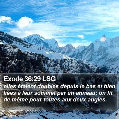 Exode 36:29 LSG Bible Verse Image