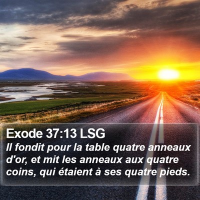 Exode 37:13 LSG Bible Verse Image