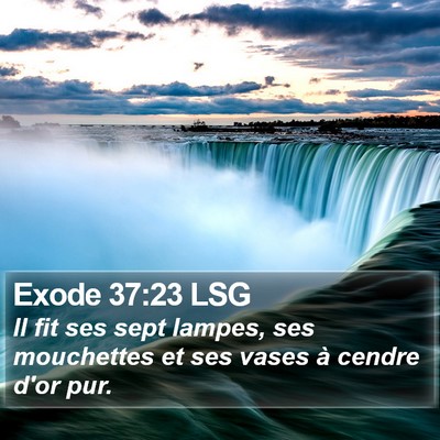 Exode 37:23 LSG Bible Verse Image