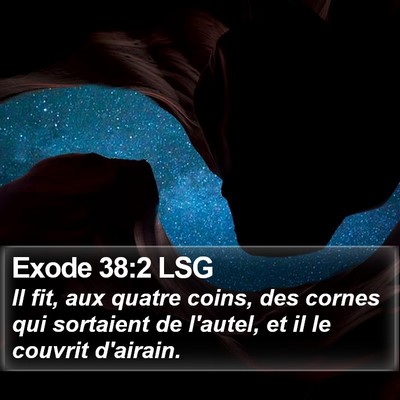 Exode 38:2 LSG Bible Verse Image