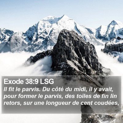 Exode 38:9 LSG Bible Verse Image