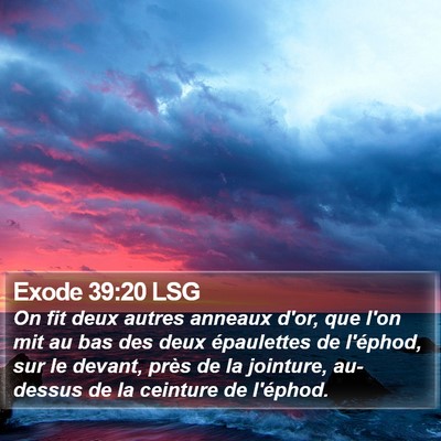 Exode 39:20 LSG Bible Verse Image