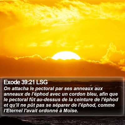 Exode 39:21 LSG Bible Verse Image
