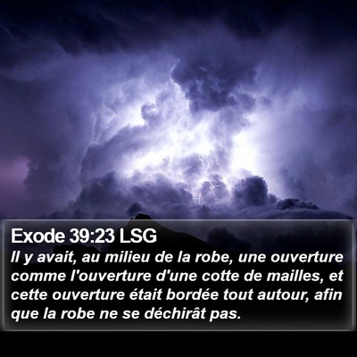 Exode 39:23 LSG Bible Verse Image