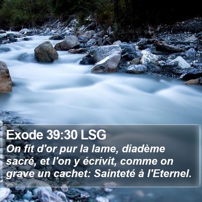 Exode 39:30 LSG Bible Verse Image