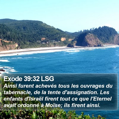 Exode 39:32 LSG Bible Verse Image