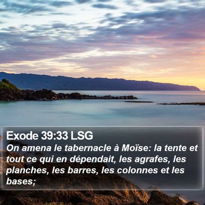 Exode 39:33 LSG Bible Verse Image