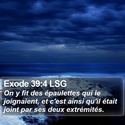 Exode 39:4 LSG Bible Verse Image