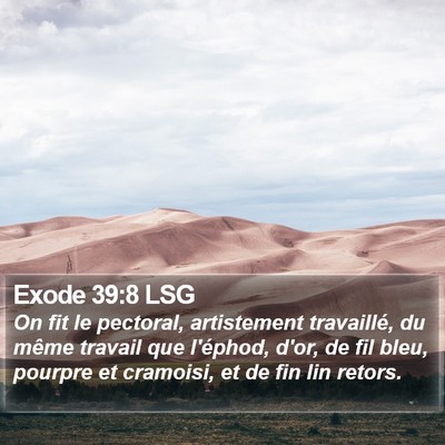 Exode 39:8 LSG Bible Verse Image