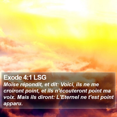 Exode 4:1 LSG Bible Verse Image