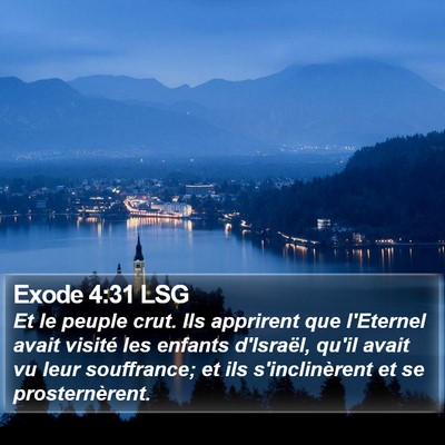 Exode 4:31 LSG Bible Verse Image
