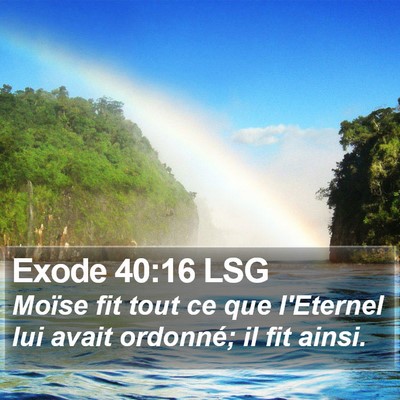 Exode 40:16 LSG Bible Verse Image