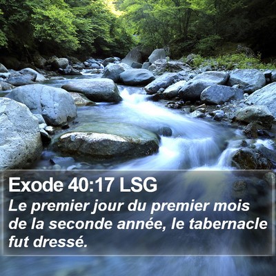 Exode 40:17 LSG Bible Verse Image