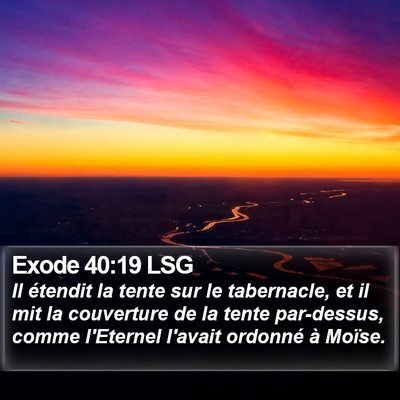 Exode 40:19 LSG Bible Verse Image