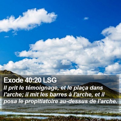 Exode 40:20 LSG Bible Verse Image