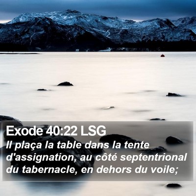 Exode 40:22 LSG Bible Verse Image