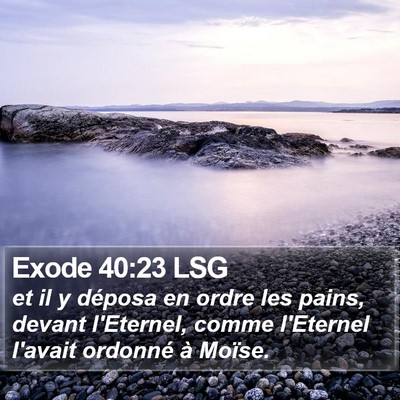 Exode 40:23 LSG Bible Verse Image
