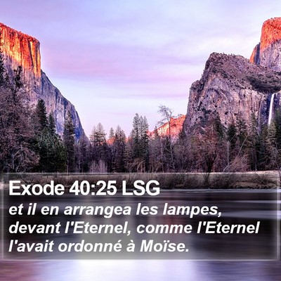 Exode 40:25 LSG Bible Verse Image