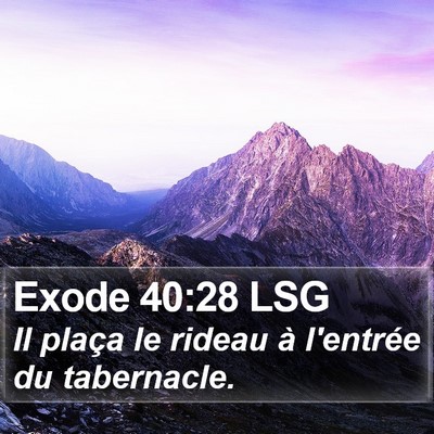 Exode 40:28 LSG Bible Verse Image