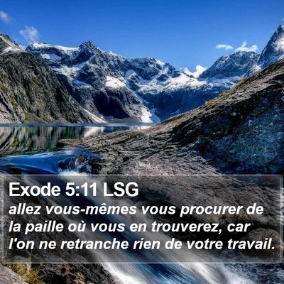 Exode 5:11 LSG Bible Verse Image