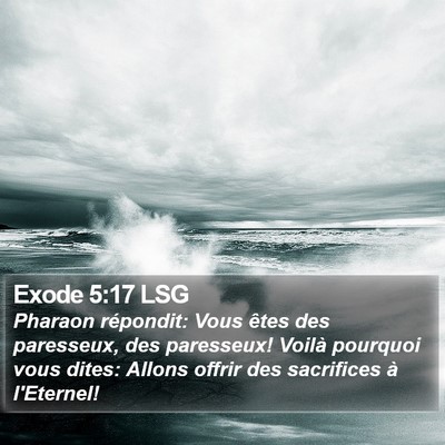 Exode 5:17 LSG Bible Verse Image