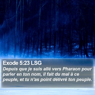 Exode 5:23 LSG Bible Verse Image