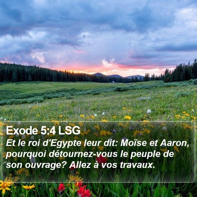 Exode 5:4 LSG Bible Verse Image