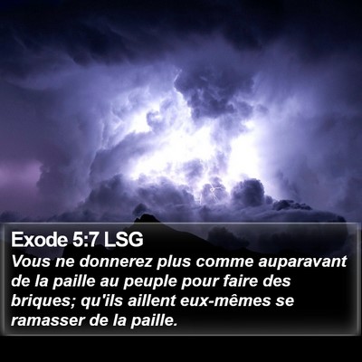 Exode 5:7 LSG Bible Verse Image