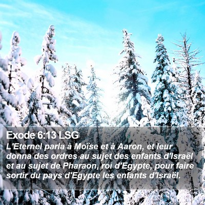 Exode 6:13 LSG Bible Verse Image