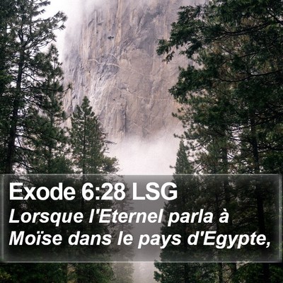 Exode 6:28 LSG Bible Verse Image