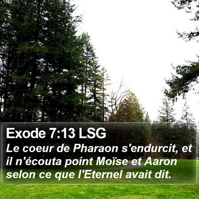 Exode 7:13 LSG Bible Verse Image