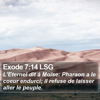 Exode 7:14 LSG Bible Verse Image