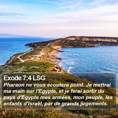Exode 7:4 LSG Bible Verse Image