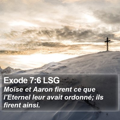 Exode 7:6 LSG Bible Verse Image