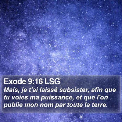 Exode 9:16 LSG Bible Verse Image