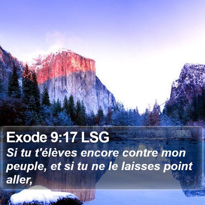 Exode 9:17 LSG Bible Verse Image