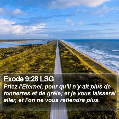 Exode 9:28 LSG Bible Verse Image