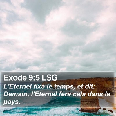 Exode 9:5 LSG Bible Verse Image