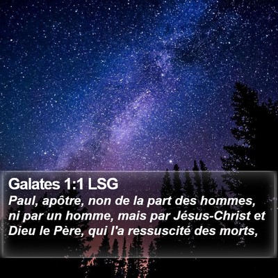 Galates 1:1 LSG Bible Verse Image