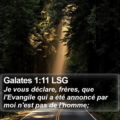 Galates 1:11 LSG Bible Verse Image
