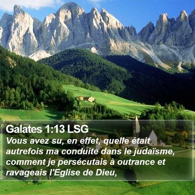 Galates 1:13 LSG Bible Verse Image