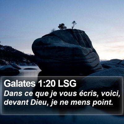 Galates 1:20 LSG Bible Verse Image