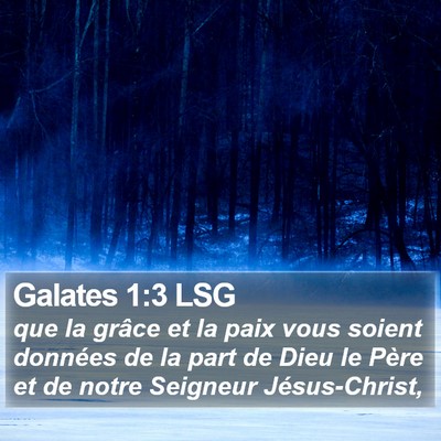 Galates 1:3 LSG Bible Verse Image